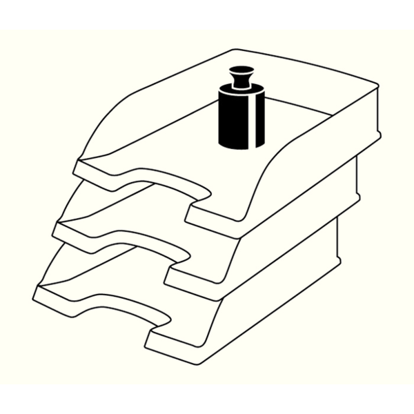 Brevbakke Plus stabelbar sort