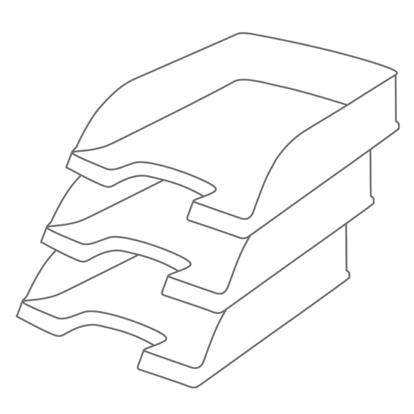 Brevbakke recycle stabelbar A4 grøn