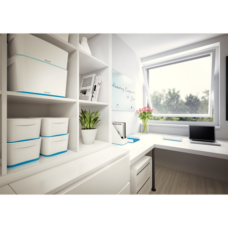 Opbevaringsboks MyBox S hvid/blå