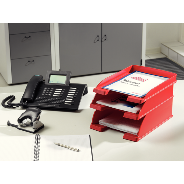 Brevbakke Plus Jumbo stabelbar rød