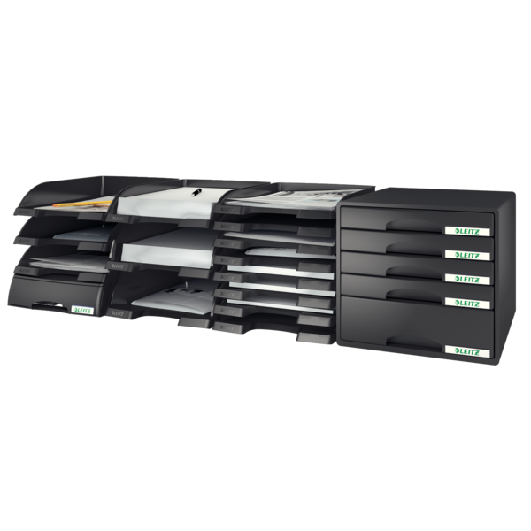 Brevbakke Plus Jumbo stabelbar sort