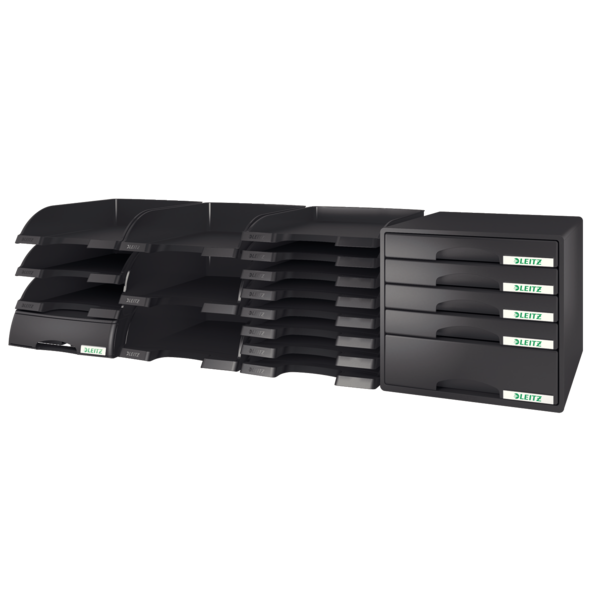 Brevbakke Plus Jumbo stabelbar sort