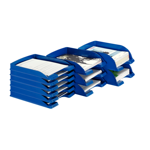 Brevbakke Plus Slim stabelbar blå