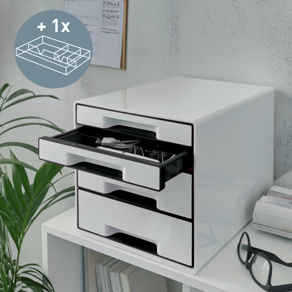 Desk Cube  4-skuffer hvid