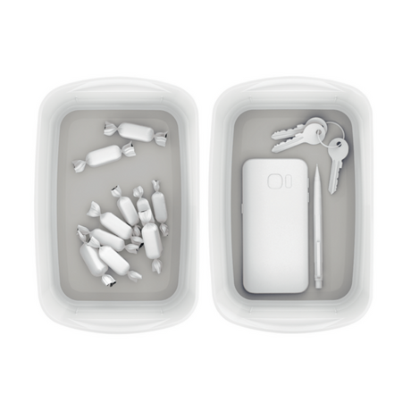 Opbevaringsbakke MyBox hvid/grå