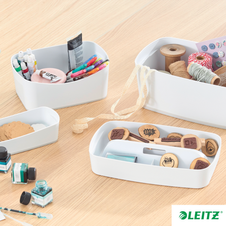 Opbevaringsbakke MyBox hvid/grå