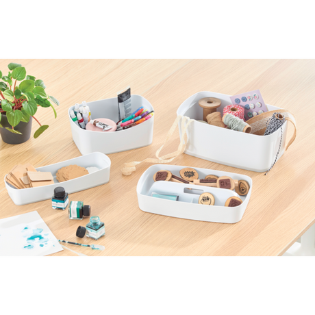 Opbevaringsbakke MyBox hvid/grå