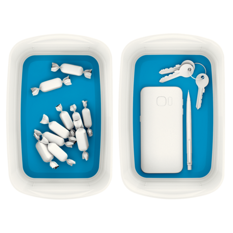 Opbevaringsbakke MyBox hvid/blå