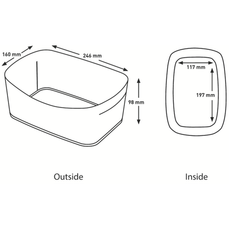 Opbevaringsbakke MyBox hvid/blå