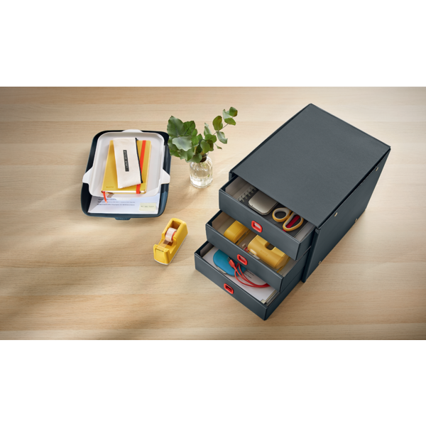 Letter Tray+Organizer Cosy velvet grey