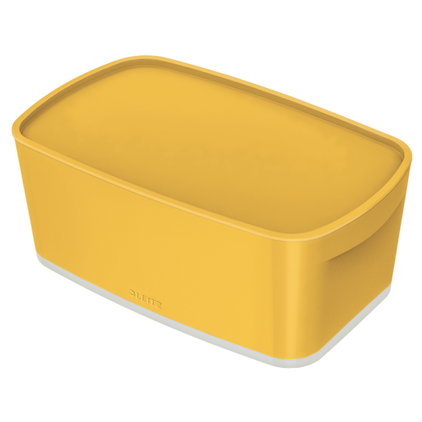 Opbevaringsboks MyBox S m/låg Cosy gul