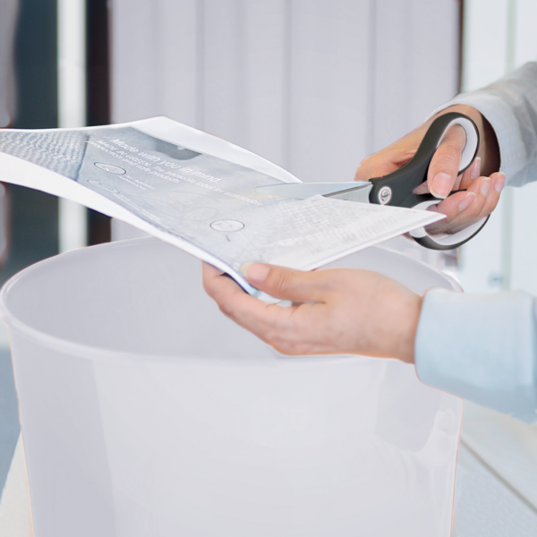 Papirkurv Plus WOW 15L hvid