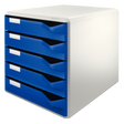 Skuffekabinet 5 skuffer A4 blå