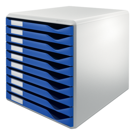 Skuffekabinet 10 skuffer A4 blå
