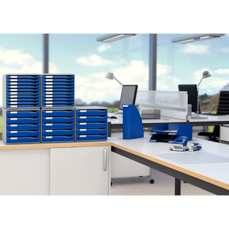 Skuffekabinet 10 skuffer A4 blå