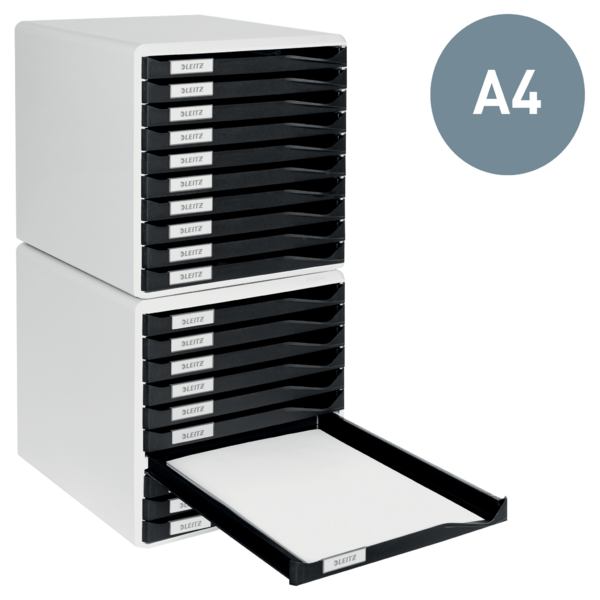 Skuffekabinet 10 skuffer A4 grå