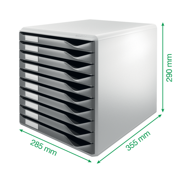 Skuffekabinet 10 skuffer A4 sort