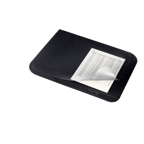 Skriveunderlag 40x53 sort m.klar overlæg