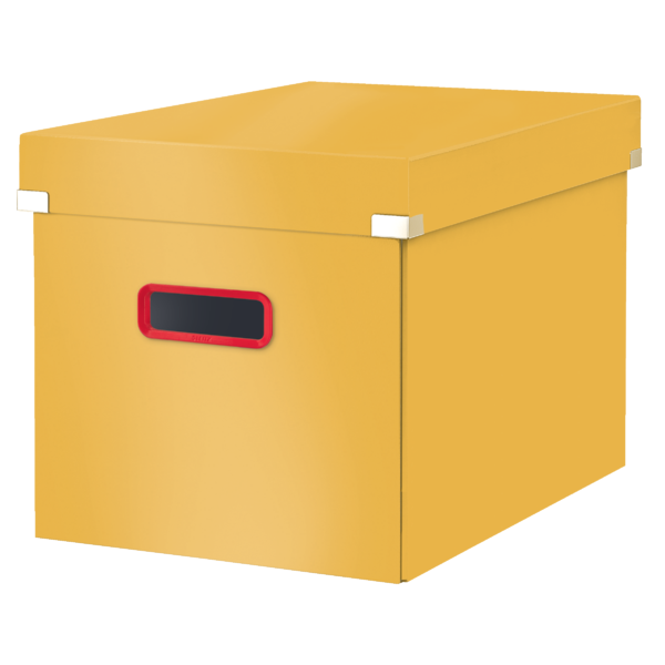 Arkivboks Click & Store Cosy Cube L gul