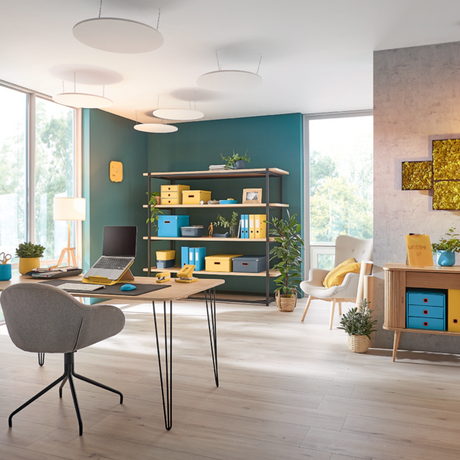 Tidsskriftsamler Click & Store Cosy gul