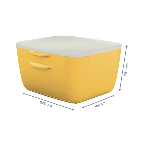 Skuffekabinet Cosy m/2skuffer gul