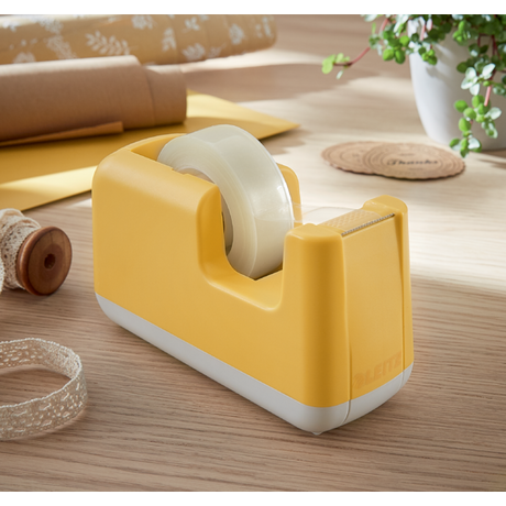 Tapedispenser inklusiv tape Cosy gul