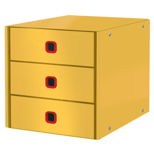 Skuffekabinet Click&Store Cosy 3 skuf gul