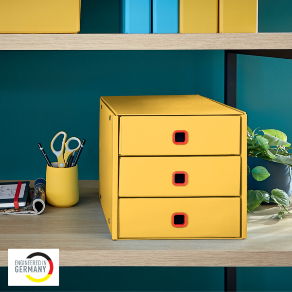 Skuffekabinet Click&Store Cosy 3 skuf gul