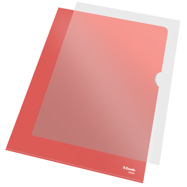 Omslag 105my PP præget A4 rød (100)