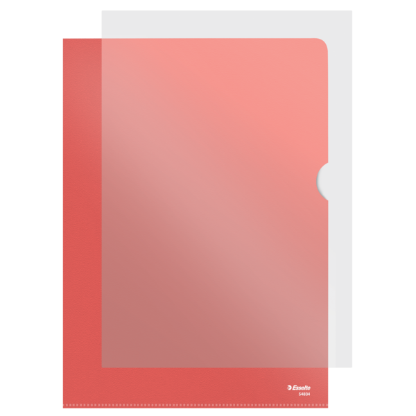 Omslag 105my PP præget A4 rød (100)