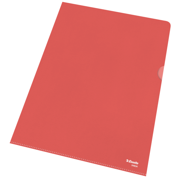 Omslag 105my PP præget A4 rød (100)