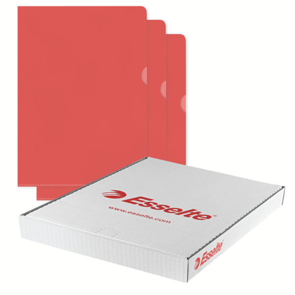 Omslag 105my PP præget A4 rød (100)