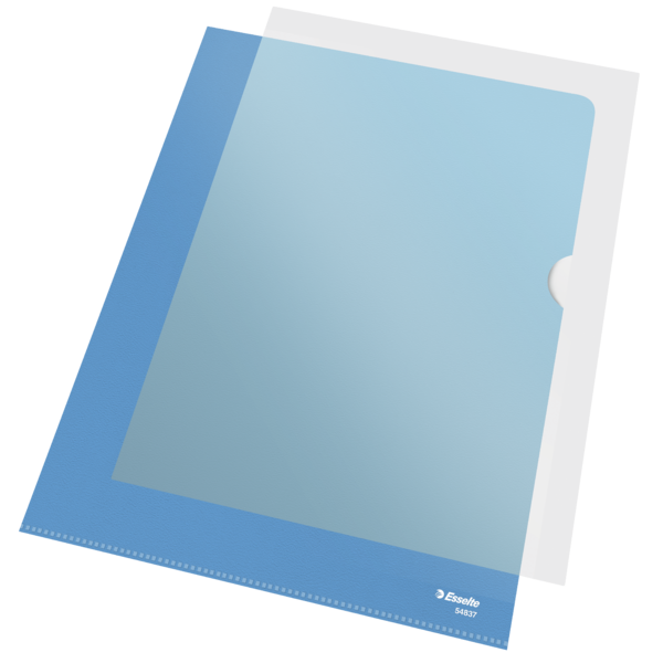 Omslag 105my PP præget A4 blå (100)