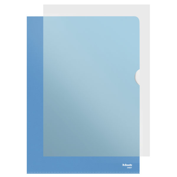 Omslag 105my PP præget A4 blå (100)