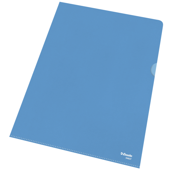 Omslag 105my PP præget A4 blå (100)