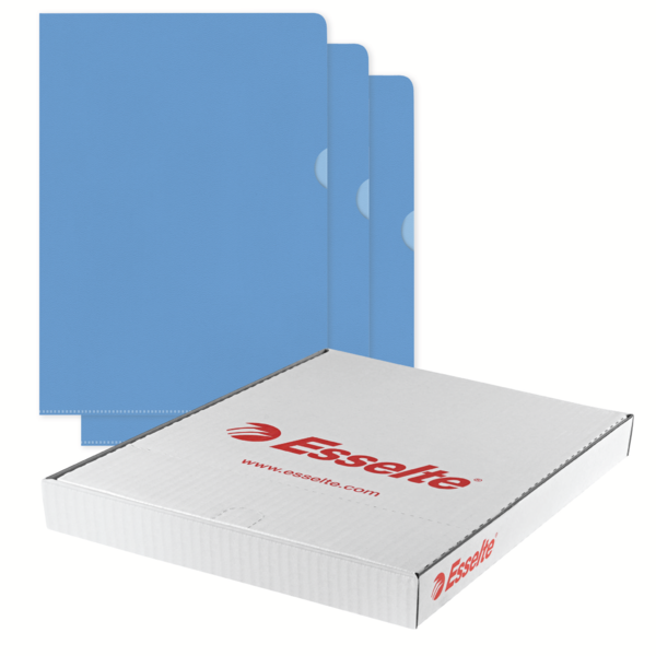 Omslag 105my PP præget A4 blå (100)