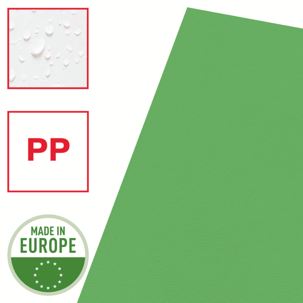 Omslag 105my PP præget A4 grøn (100)