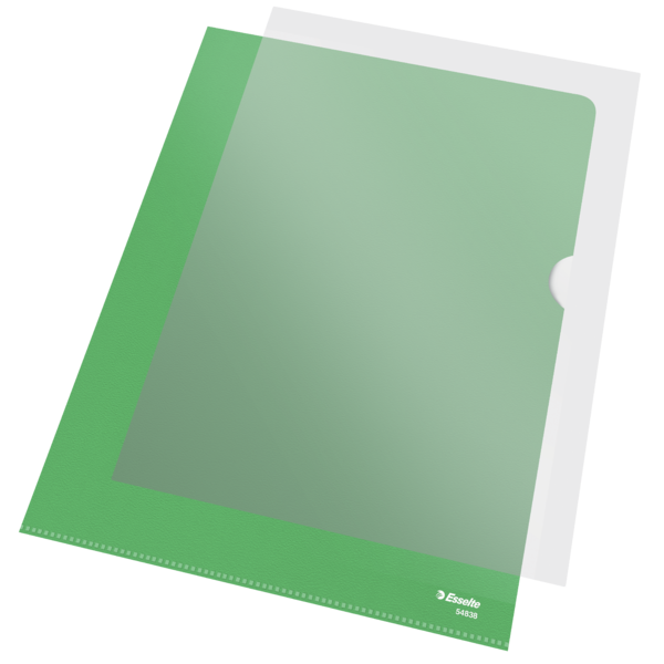 Omslag 105my PP præget A4 grøn (100)
