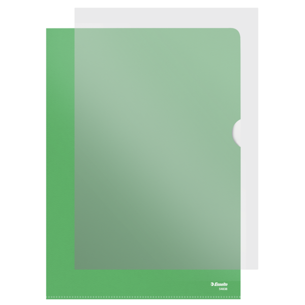 Omslag 105my PP præget A4 grøn (100)