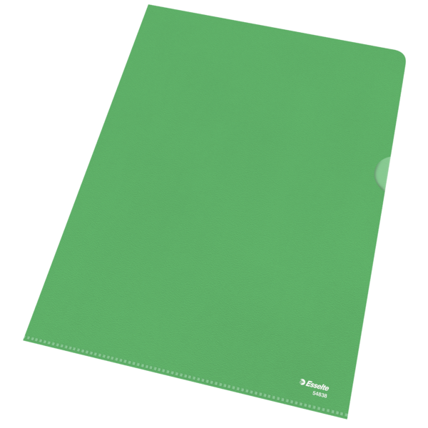 Omslag 105my PP præget A4 grøn (100)