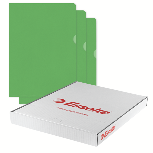 Omslag 105my PP præget A4 grøn (100)