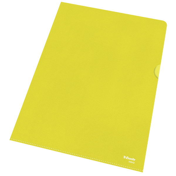 Omslag 105my PP præget A4 gul (100)