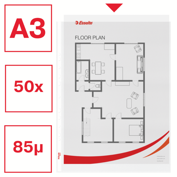 Lomme 75my PP præget A3 høj TÅ (50)