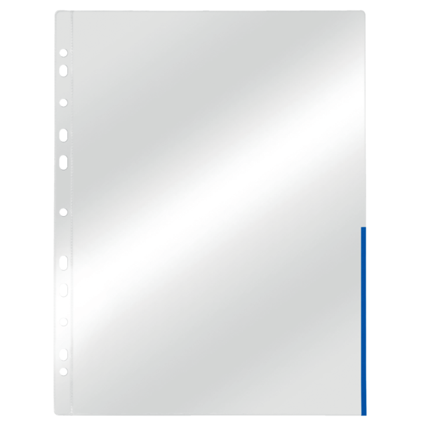 Signallomme 105my PP glasklar A4 TÅ blå(100)