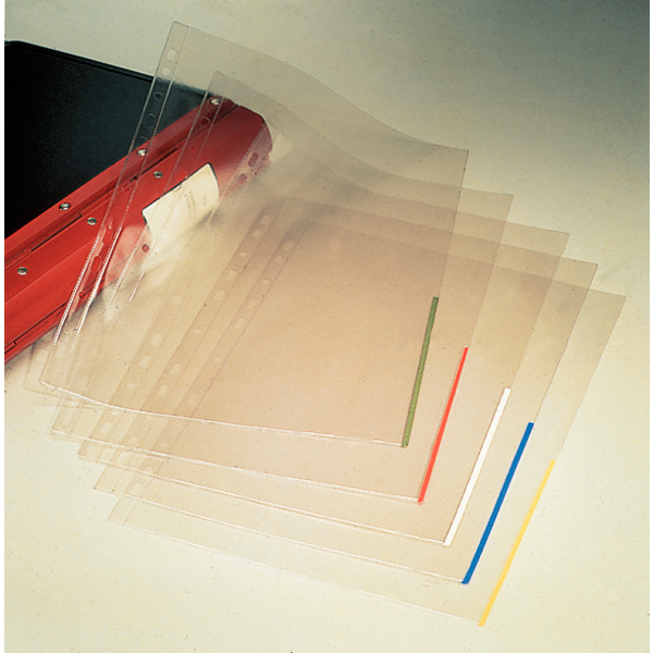 Signallomme 105my PP glasklar A4 TÅ grøn(100)