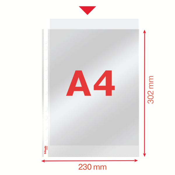Lomme 55my PP glasklar A4 TÅ (100)