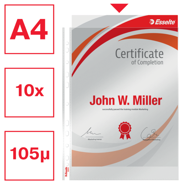 Lomme 105my PP glasklar A4 TÅ (10)