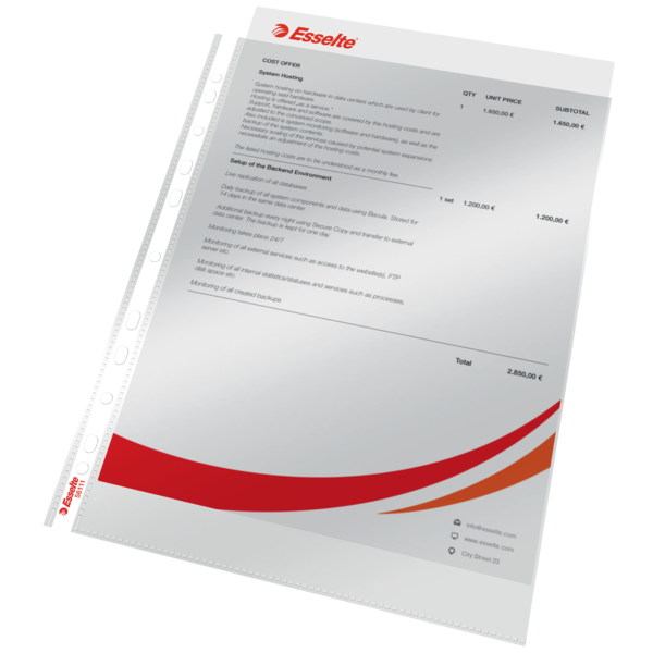 Lomme 75my PP glasklar A4 TÅ(10)