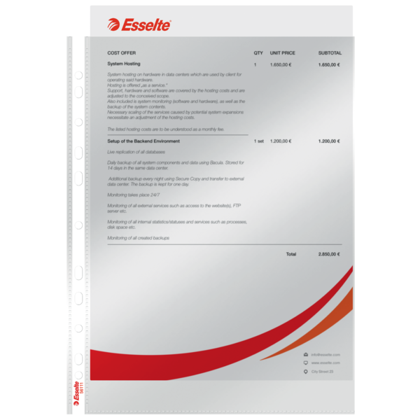 Lomme 75my PP glasklar A4 TÅ(10)