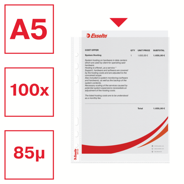 Lomme 75my PP præget A5 TÅ (100)